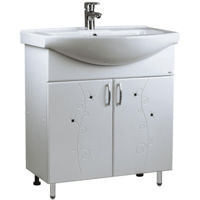 Шкаф под умывальник Mashtab 11421 Cristal cu 2 usi 75cm Alb