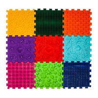 Коврик игровой Ortek 11682 Коврик-пазл ортопедический -массажный Набор 9 эл. Динозавры