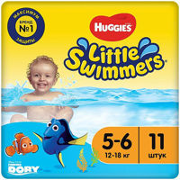 Подгузники для плавания Huggies Little Swimmers 5-6 (12-18 кг) 12 шт