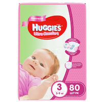 Подгузники Huggies Ultra Comfort Mega 3 Girl (5-9 kg) 80 шт