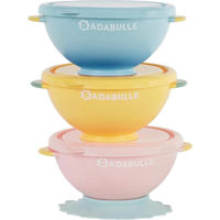 Посуда для кормления Badabulle B005108 Set 3 boluri colorate cu suport inclus