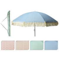 Зонт садовый Promstore 53920 D1.76m cu picior flexibil, 8 spite, 4 culori, cu franjuri