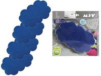 Набор ковриков для ванны 4шт 14.5X9cm MSV "Облака" синие