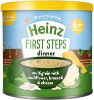 Terci HEINZ First Steps Cereale, Conopida, Broccoli, Cascaval (6 luni) 200g