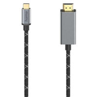 Кабель для AV Hama 200507 Video Cable, USB-C Plug - HDMI™ Plug, Ultra-HD 4K@60 Hz, alu, 1.50 m