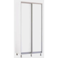 Dulap Mobildor-Lux Aron-P uși glisante din PAL (110x60x210H cm) Alb Brilliant