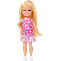 Кукла Barbie JJB33 Мини-Кукла Челси в платье с клубничным принтом
