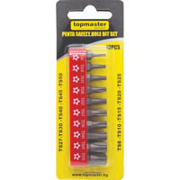 Set de tubulare, bite, duze Topmaster TMP-330169 Set 10 biti Torx a 1/4' TS8-50