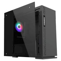 Case mATX GAMEMAX Dark Ranger, w/o PSU, 1x120mm Rainbow fan, USB3.1, Tempered Glass, Black