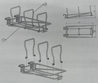 cumpără Cârlig metalic pentru veselă 350x156x163 mm, bej în Chișinău