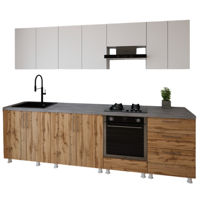 Мебель для кухни Smartex (30160) K4 280сm Alb+Stejar inchis