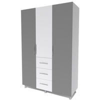 Dulap Smartex N12 140cm Alb/Grafit