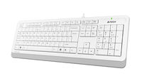Keyboard A4Tech FK10, Multimedia Hot Keys, Laser Inscribed Keys , Splash Proof, White/Grey, USB