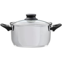 Кастрюля Ambition 60839 Domotti, Lima, 22cm, 4.7L Stainless Steel, Tempered Glass