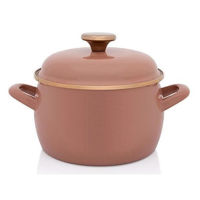 Cratiță Metalac 57055 Cratita emailata Mocha Mousse 18cm, 3.1L, capac din metal