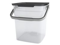 Container pentru depozitare KIS 25.5X23XH25cm, cu mâner, cu fixator, transparent