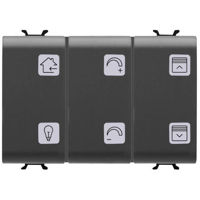 Выключатель электрический Gewiss GW12783A Импульсный ST 3M, 6 каналов, с символами