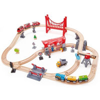 Конструктор Hape E3730 Set Calea ferată cu tren de oraș