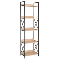 Офисный стеллаж Deco Karl 5 nivele 51x30x177H Oak/Black