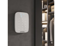 Ajax Wireless Security Touch Keypad "KeyPad Plus", White, encrypted contactless cards and key fobs