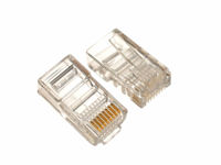 RJ45 Modular Plug, Cat.5E, Long Type, 30u" Gold plated, 100pcs/bag