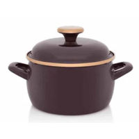 Cratiță Metalac 57041 Cratita emailata Bordo Princ 16cm, 2.2L, capac din metal