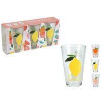 Чашка Excellent Houseware 53807 Set pahare 3 buc, Summer Fruit 300 ml