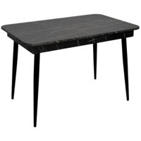 Masă Evelin di Costacurta DT-431-3R B, 110(150)х70х76см, Каркас/Опоры: Металл Черный