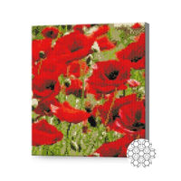 Картина по номерам Art Gallery GB86100 Mozaic cu diamante 30x40cm Maci rosii