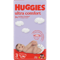 Подгузники унисекс Huggies Ultra Comfort Jumbo 3 (4-9 кг), 56 шт