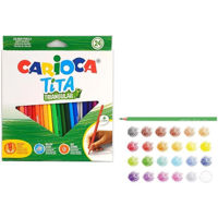 Набор для творчества Promstore 53213 Set creioane colorate 24buc Carioca Tita Triangular