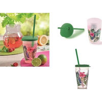 Поильник Snips 48056 Стакан с крышкой и трубочкой 0.5l Гавайи