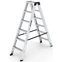 Лестница Cagsan EVR-PRO6 двухсторонняя стремянка, 2x6 ст, H=1.64m, макс.нагрузка150kg