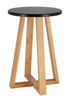 Стул Tendance 56188 Taburet D30cm, H43cm, MDF, bambus, negru