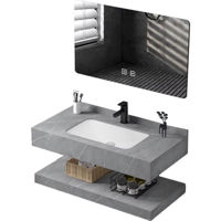 Dulap pentru lavoar SanDonna Set 1009G (80cm) piatra sinterizata