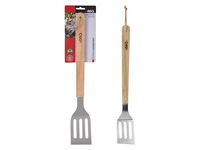 Spatula pentru gratar BBQ 46cm, maner din lemn