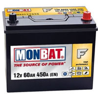 Автомобильный аккумулятор Monbat 6ST-60 Start F JIS (Polaritate negativa) 450 A (230*170*220 mm)