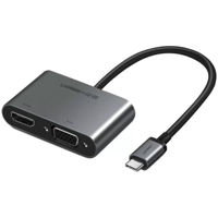 Переходник для IT Ugreen 50505 USB-C to HDMI + VGA Adapter with PD, Silver