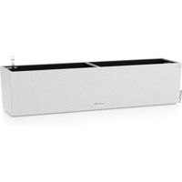 Цветочный горшок Lechuza Balconera Stone 80 All In One Quartz White