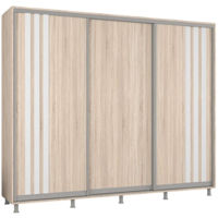 Шкаф Mobildor-Lux Aron uși glisante din PAL cu lamele (270x60x230H cm) Sonoma