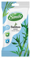 Влажные салфетки с экстрактом бамбука Smile, 15 шт.