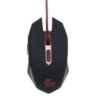 Gaming Mouse GMB MUSG-001-R, Optical, 600-2400 dpi, 6 buttons, Backlight, Black-Red, USB