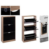 Полка для обуви 5five 55768 3 sectiuni 60x23x119cm, black natural