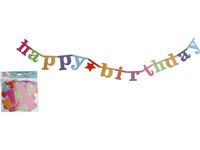 Растяжка бумажная "Happy Birthday!" "буквы" 50Х220cm