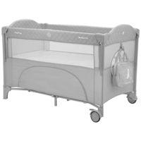 Манеж Kikka Boo 31003010110 Patut pliabil cu 2 niveluri Milky Way Grey 2023