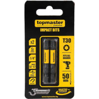 Set de tubulare, bite, duze Topmaster 338740 Burghie de impact TX30 de 50 mm, 2 buc.