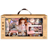 Кукла Essa A286-79 Set de joacă Dormitor elegant și păpușa