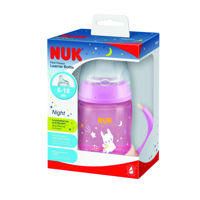 Sticluta NUK FC Learner Bottle Night cu minere si adaptor din silicon 150 ml (6-18 luni)