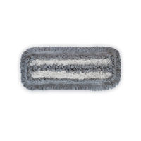 Grey - Mop plat bumbac/microfibra 40x13 cm, irechi și buzunărași