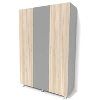 Шкаф Smartex N3 140cm Графит/Дуб Светлый